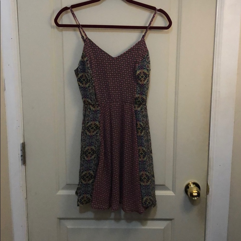 Boutique mixed print strappy dress